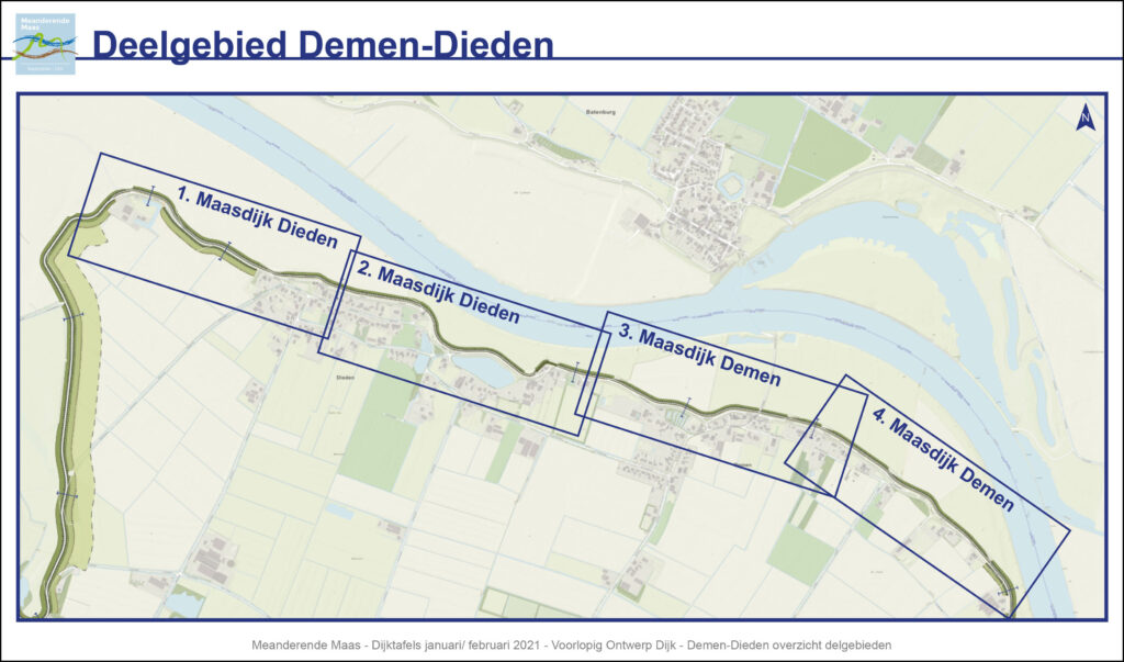 Overzichtskaart van het deelgebied Demen-Dieden