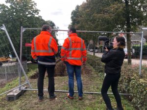 Opname op de dijk bij Ravenstein
