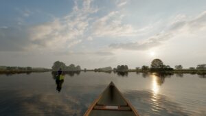 Visualisatie kano over meander de Waarden