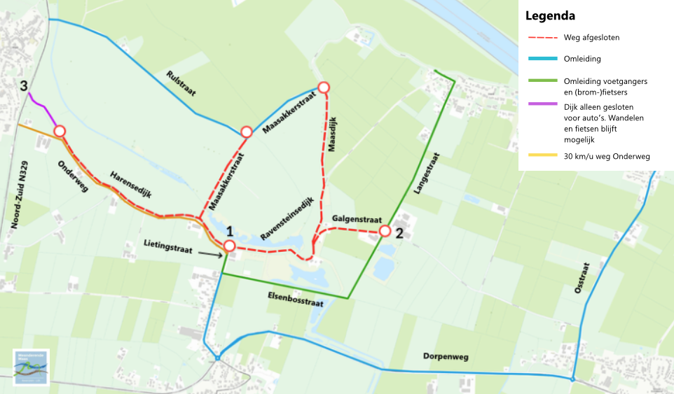 Wegafsluitingen Megen Demen DS 3